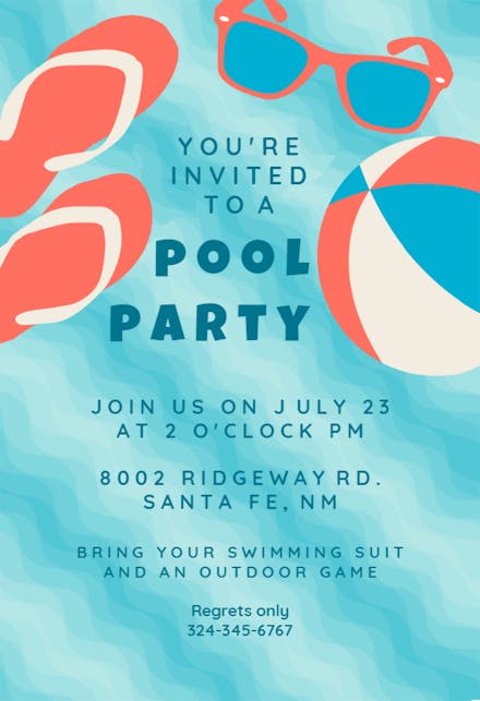 pool-party-invitations-template-collection